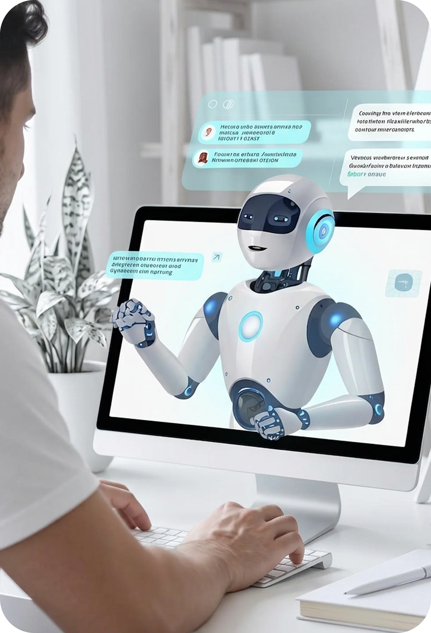 Customer-facing AI chatbot assistant